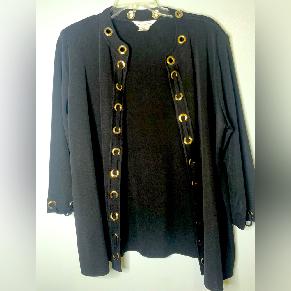 Misook lightweight knit- 100% Acrylic-non-wrinkle. Size 2x Jacket
